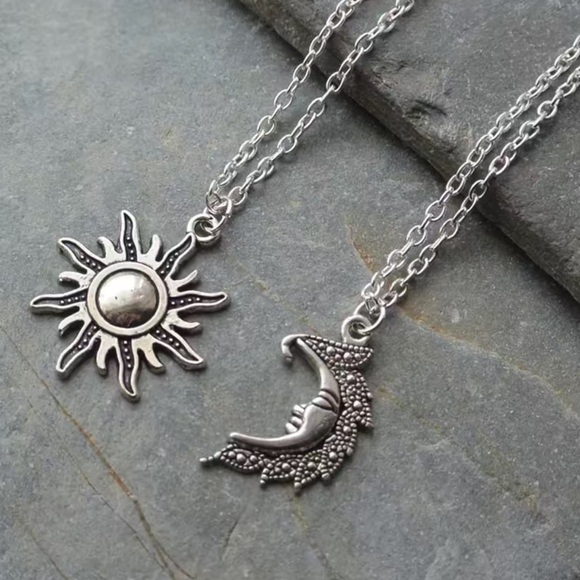 Moon and sun necklace set - Picture 2 of 9